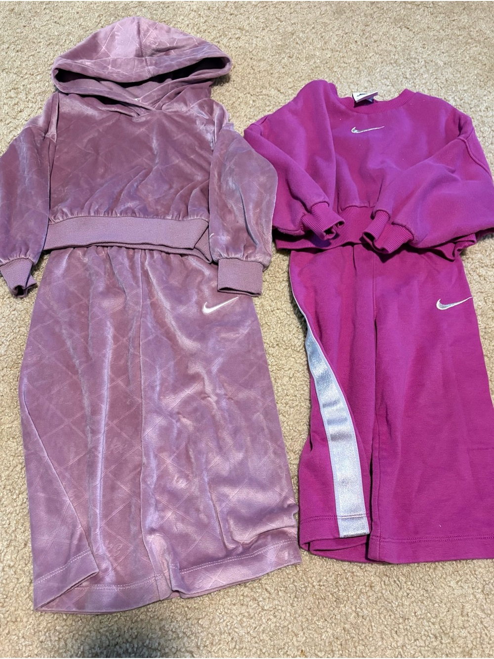 Nike Girls Magenta & Lavender Crew Sweater and Pants